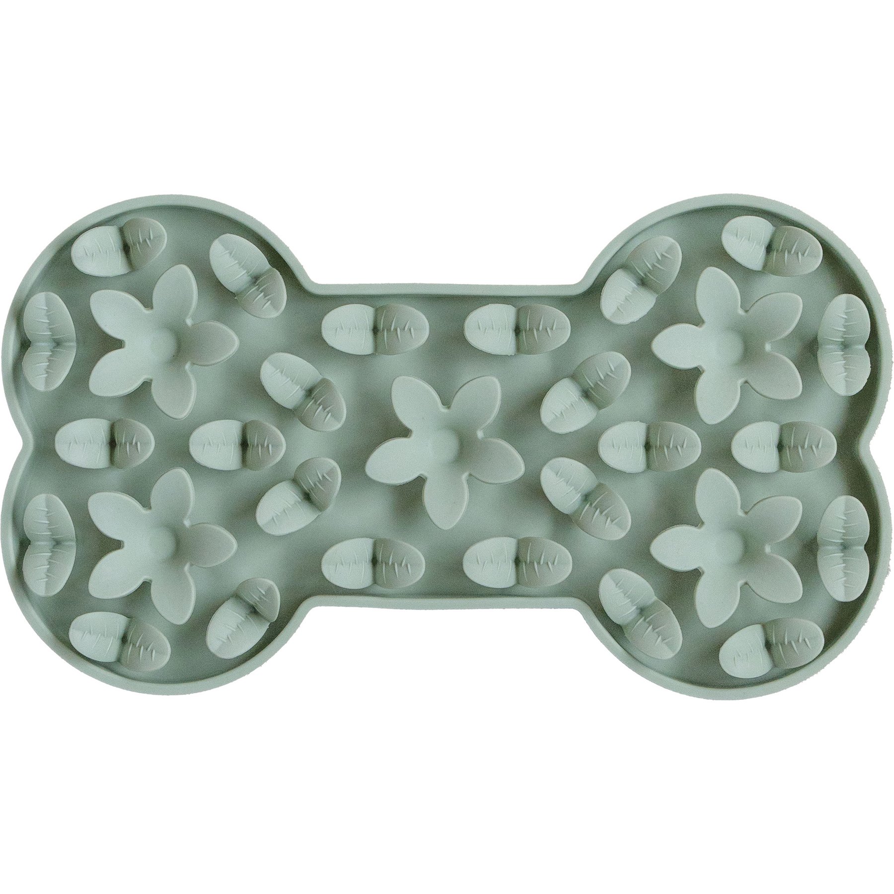 Dexypaws Enrichment Snuffle Mat Dog Slow Feeder, Sage Green Bone
