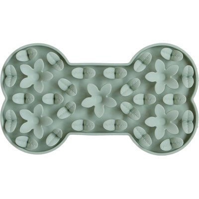 Dexypaws Dexypaws Enrichment Snuffle Mat Dog Slow Feeder, Sage Green Bone