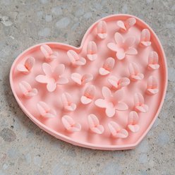 Dexypaws Enrichment Snuffle Mat Dog Slow Feeder, Blush Pink Heart slide 2 of 7