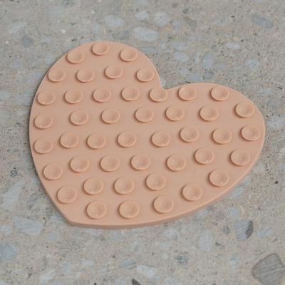 Show full view: Dexypaws Enrichment Lick Mat Blush Pink Heart Dog Slow Feeder slide 7 of 7