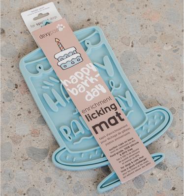 Show full view: Dexypaws Enrichment Lick Mat Seafoam Bark Day Bash Dog Slow Feeder slide 6 of 7