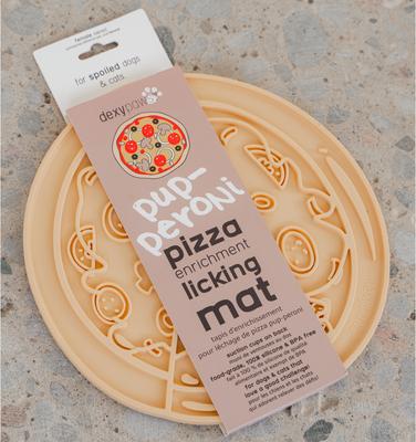 Show full view: Dexypaws Enrichment Lick Mat Pup-peroni Pizza Dog Slow Feeder slide 6 of 6