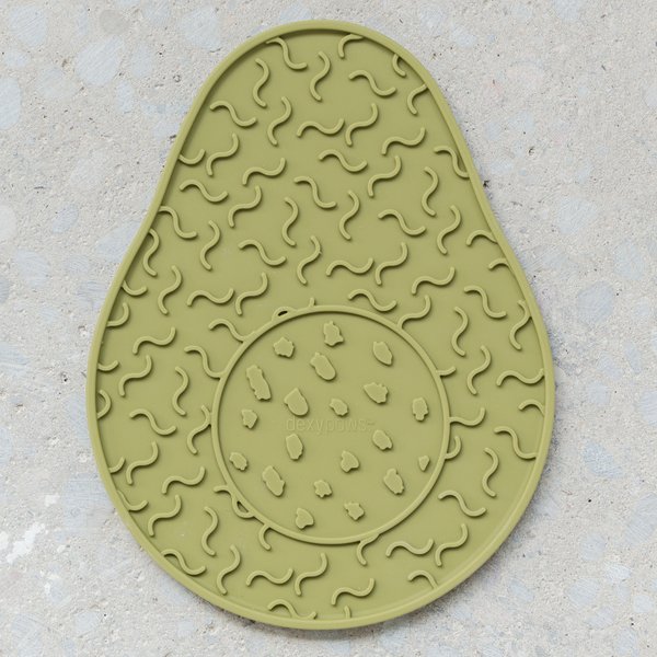 Dexypaws Enrichment Lick Mat Avocado Dog Slow Feeder