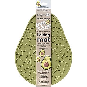 Dexypaws Enrichment Lick Mat Avocado Dog Slow Feeder
