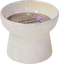 Dexypaws Elevated Ceramic Cat Bowl, Off-White, 7-oz slide 1 of 5