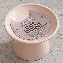 Dexypaws Flat Top Ceramic Cat Bowl, Blush Pink, 1-cup slide 2 of 5