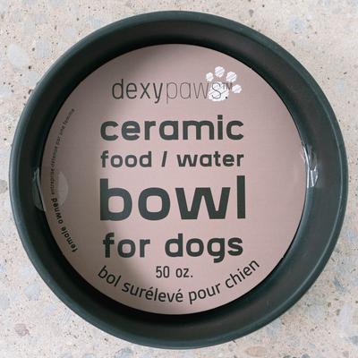 Show full view: Dexypaws Ceramic Dog Bowl, Black, 4-cup slide 3 of 8