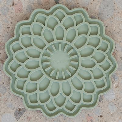 Show full view: Dexypaws Enrichment Lick Mat Sage Green Blooming Blossom Dog Slow Feeder slide 9 of 9