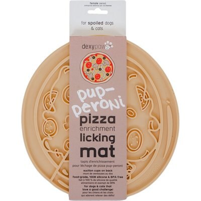 Dexypaws Dexypaws Enrichment Lick Mat Pup-peroni Pizza Dog Slow Feeder