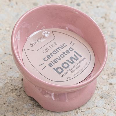 Show full view: Dexypaws Elevated Ceramic Cat Bowl, Ash Blush, 7-oz slide 4 of 5