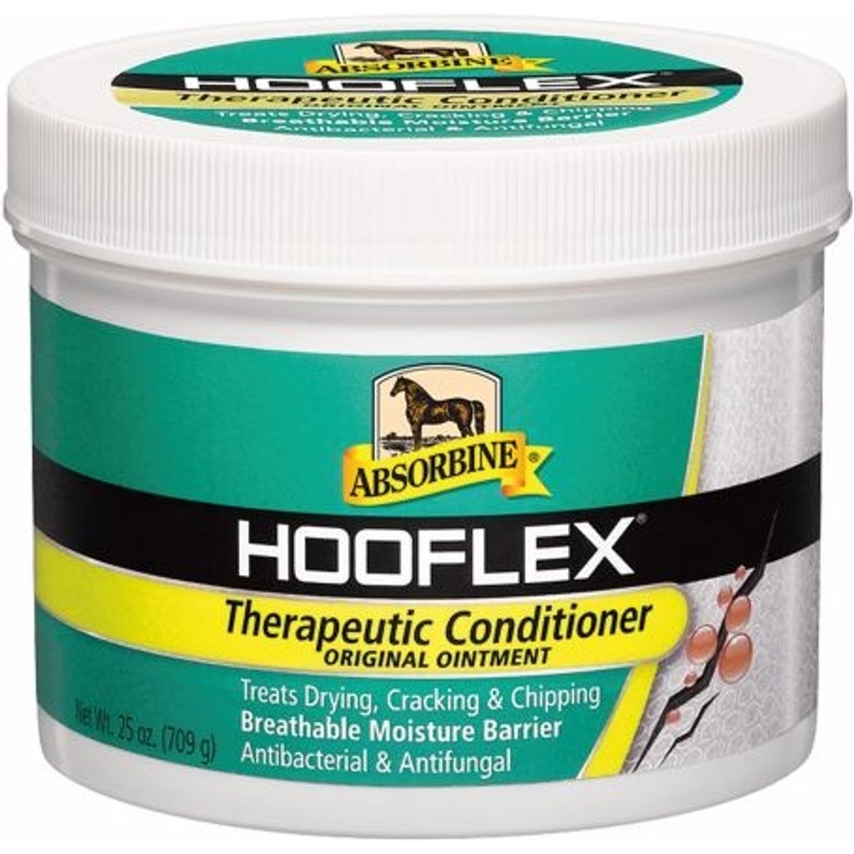 Absorbine Hooflex Therapeutic Conditioner Original Horse Hoof Care Ointment, 25-oz tub