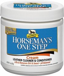 Absorbine Horseman's One Step Cream Leather Cleaner & Conditioner, 15-fl oz tub