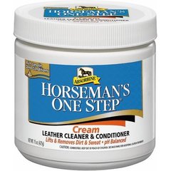 Absorbine Horseman's One Step Cream Leather Cleaner & Conditioner, 15-fl oz tub