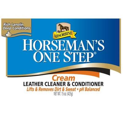Show full view: Absorbine Horseman's One Step Cream Leather Cleaner & Conditioner, 15-fl oz tub slide 2 of 6
