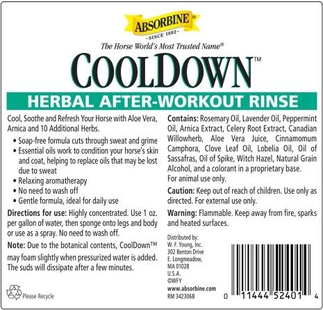 Show full view: Absorbine Cooldown Herbal After-Workout Sore Muscle Horse Rinse, 32-fl oz jug slide 2 of 6