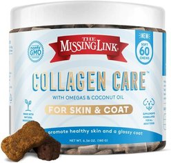 The Missing Link Collagen Care Soft Chews Skin & Coat Supplement for Dogs, 60 count