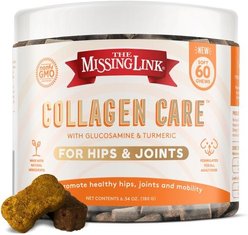 The Missing Link Collagen Care Soft Chew Hip & Joint Supplement for Dogs, 60 count