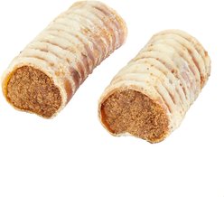 Bones & Chews Made in USA Chicken & Rice Flavored Filled Beef Trachea Dog Treats, 2 count