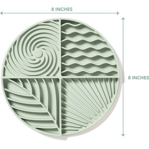 Awoo Paradise Silicone Dog & Cat Lick Mat & Slow Feeder, Sage