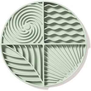 Awoo Paradise Silicone Dog & Cat Lick Mat & Slow Feeder, Sage