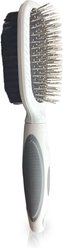 Ocean Plastic by PT Double-Sided Oval Grooming Dog & Cat Brush, Gray