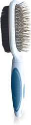 Ocean Plastic by PT Double-Sided Oval Grooming Dog & Cat Brush, Blue