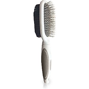 Ocean Plastic by PT Double-Sided Oval Grooming Dog & Cat Brush, Beige