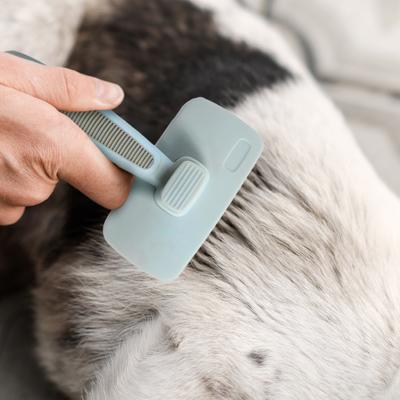 Show full view: Ocean Plastic by PT Self-Cleaning Slicker Dog & Cat Brush, Beige slide 3 of 7