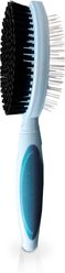 Ocean Plastic by PT Double-Sided Round Grooming Dog & Cat Brush, Blue
