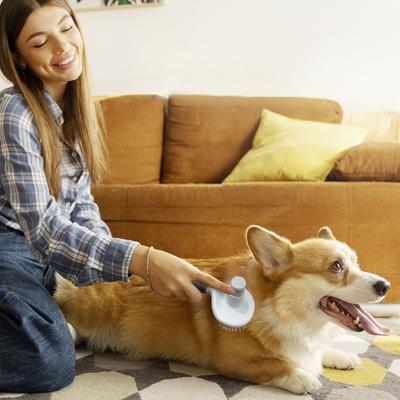 Show full view: Ocean Plastic by PT Self-Cleaning Pin Slicker Dog & Cat Brush, Beige slide 4 of 7