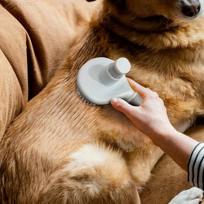 Show full view: Ocean Plastic by PT Self-Cleaning Pin Slicker Dog & Cat Brush, Beige slide 5 of 7