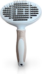 Ocean Plastic by PT Self-Cleaning Pin Slicker Dog & Cat Brush, Beige