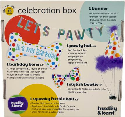Show full view: Huxley & Kent Celebration Box Happy Barkday Dog Plush Toy, Large slide 2 of 7