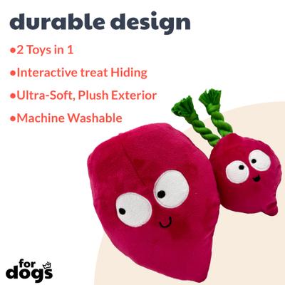 Show full view: Huxley & Kent Pop 'N Fetch Beet Dog Plush Toy, Large slide 3 of 9