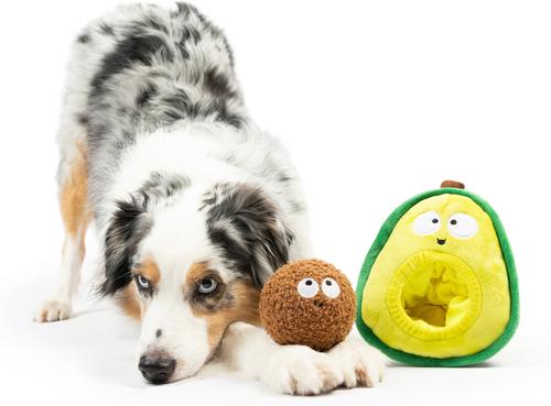 Show full view: Huxley & Kent Pop 'N Fetch Avocado Dog Plush Toy, Large slide 7 of 9