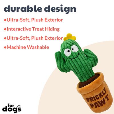 Show full view: Huxley & Kent Seek 'N Treat Prickly Pawt Dog Plush Toy, Small slide 3 of 9