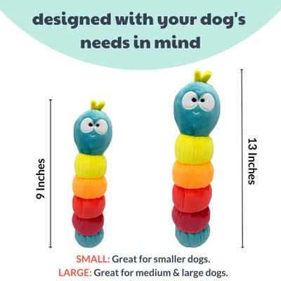Show full view: Huxley & Kent Fetchies Caterpillar Dog Plush Toy, Small slide 4 of 9