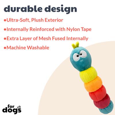 Show full view: Huxley & Kent Fetchies Caterpillar Dog Plush Toy, Small slide 3 of 9