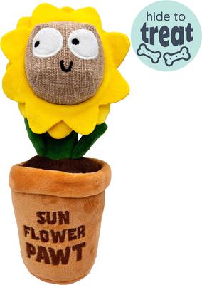 Show full view: Huxley & Kent Seek 'N Treat Sunflower Pawt Dog Plush Toy, Large slide 2 of 9