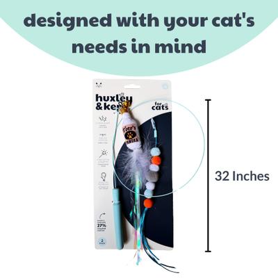 Show full view: Huxley & Kent Wire Toto's & Pom Poms Cat Teaser Toy slide 3 of 10