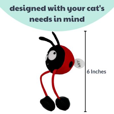 Show full view: Huxley & Kent Chirpy Ladybug Plush Cat Toy slide 3 of 6