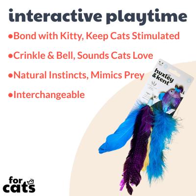 Show full view: Huxley & Kent Fishy Feather Cat Teaser Toy Refill, 2 count slide 2 of 6