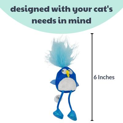 Show full view: Huxley & Kent Chirpy Bluebird Plush Cat Toy slide 3 of 9