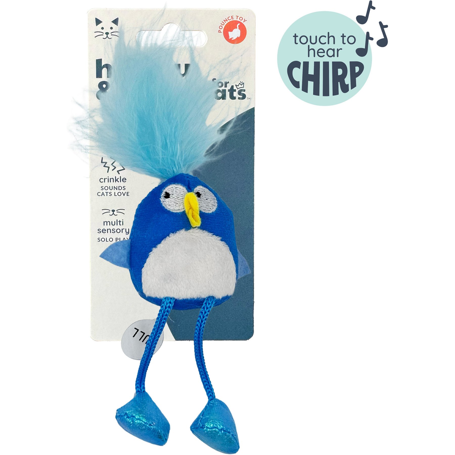 Huxley & Kent Chirpy Bluebird Plush Cat Toy