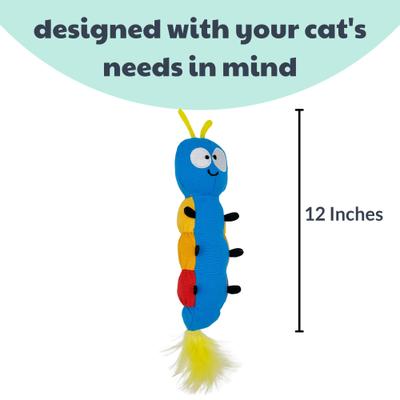 Show full view: Huxley & Kent Caterpillar Kicker Cat Plush Toy slide 3 of 7