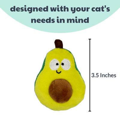 Show full view: Huxley & Kent Popper Avocado Plush Cat Toy slide 3 of 8