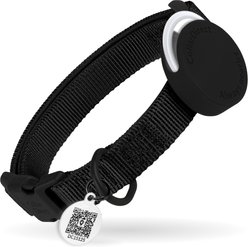 CollarDirect AirTag Holder QR Tag Nylon Standard Dog Collar, Black, Small: 10 to 13-in neck, 0.79-in wide slide 1 of 6