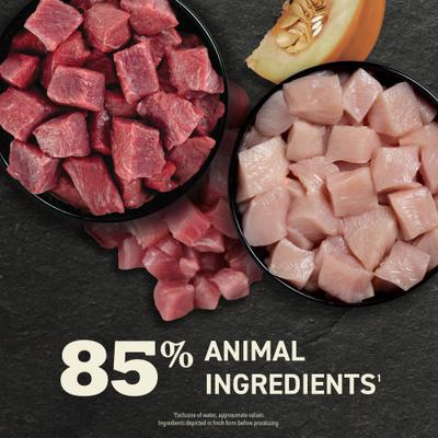 Show full view: ACANA Premium Beef Chicken & Tuna + Lamb Variety Pack Pate in Bone Broth Wet Cat Food, 3-oz can, case of 12 slide 3 of 11