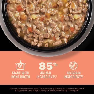 Show full view: ACANA Salmon & Chicken + Lamb & Kidney Variety Pack Chunks in Broth Wet Cat Food, 3-oz can, case of 12 slide 4 of 11