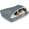 Show in main carousel: Snoozer Pet Products Premium Microsuede Cozy Cave Rectangle Dog Bed, Palmer Indigo, Small slide 2 of 4